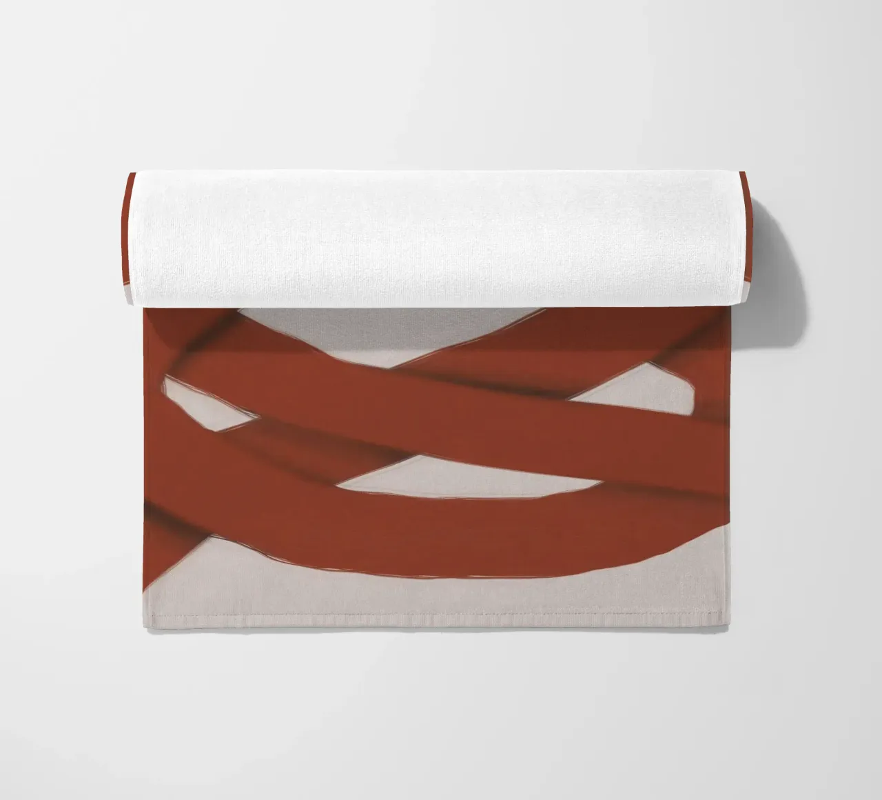 Interlocking red beach towel by Little Dean
