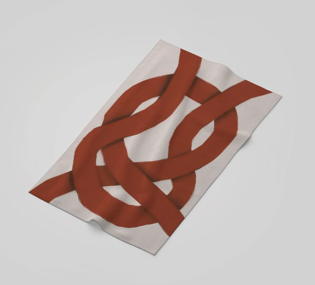 Interlocking red beach towel by Little Dean