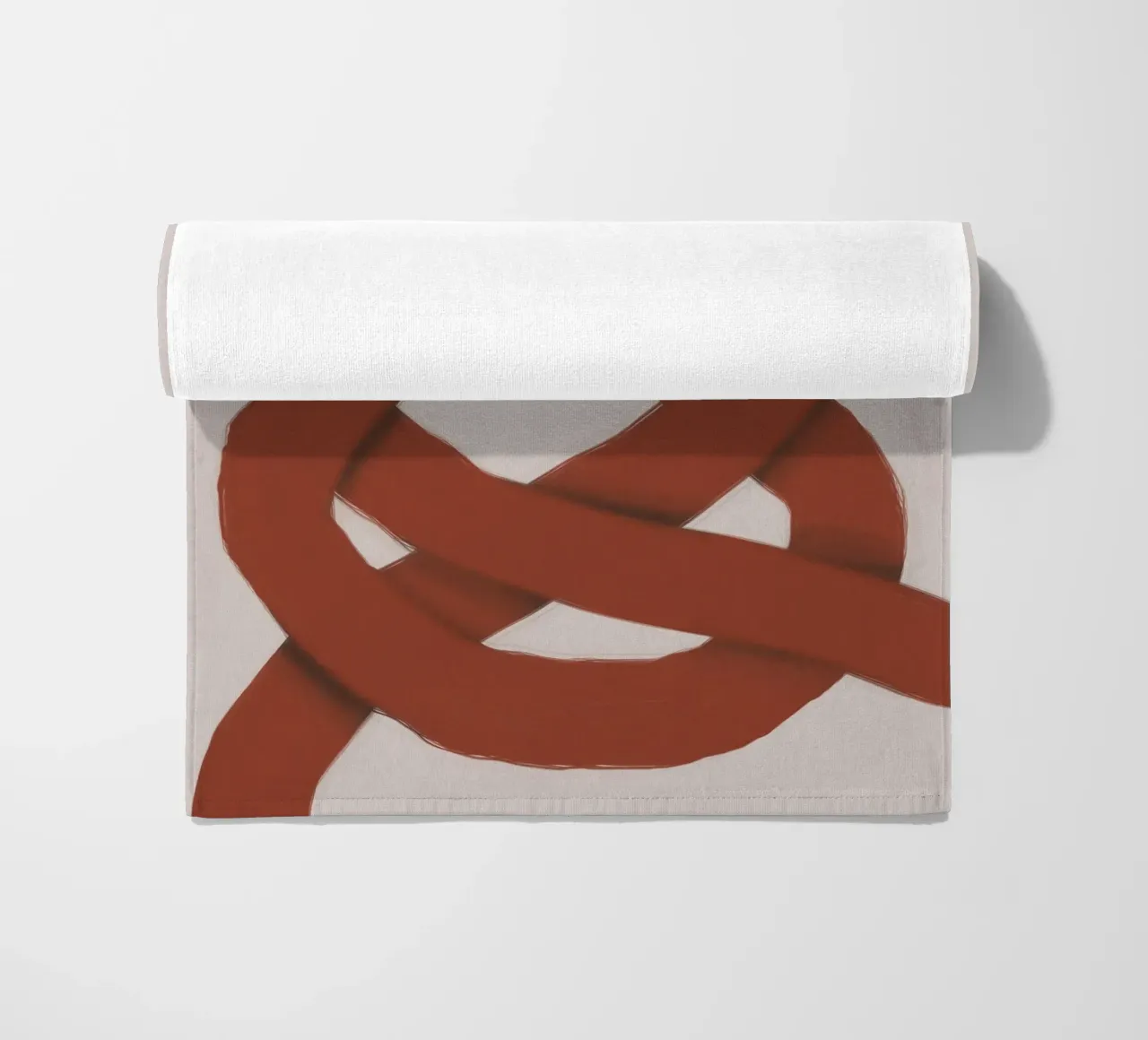 Interlocking red beach towel by Little Dean