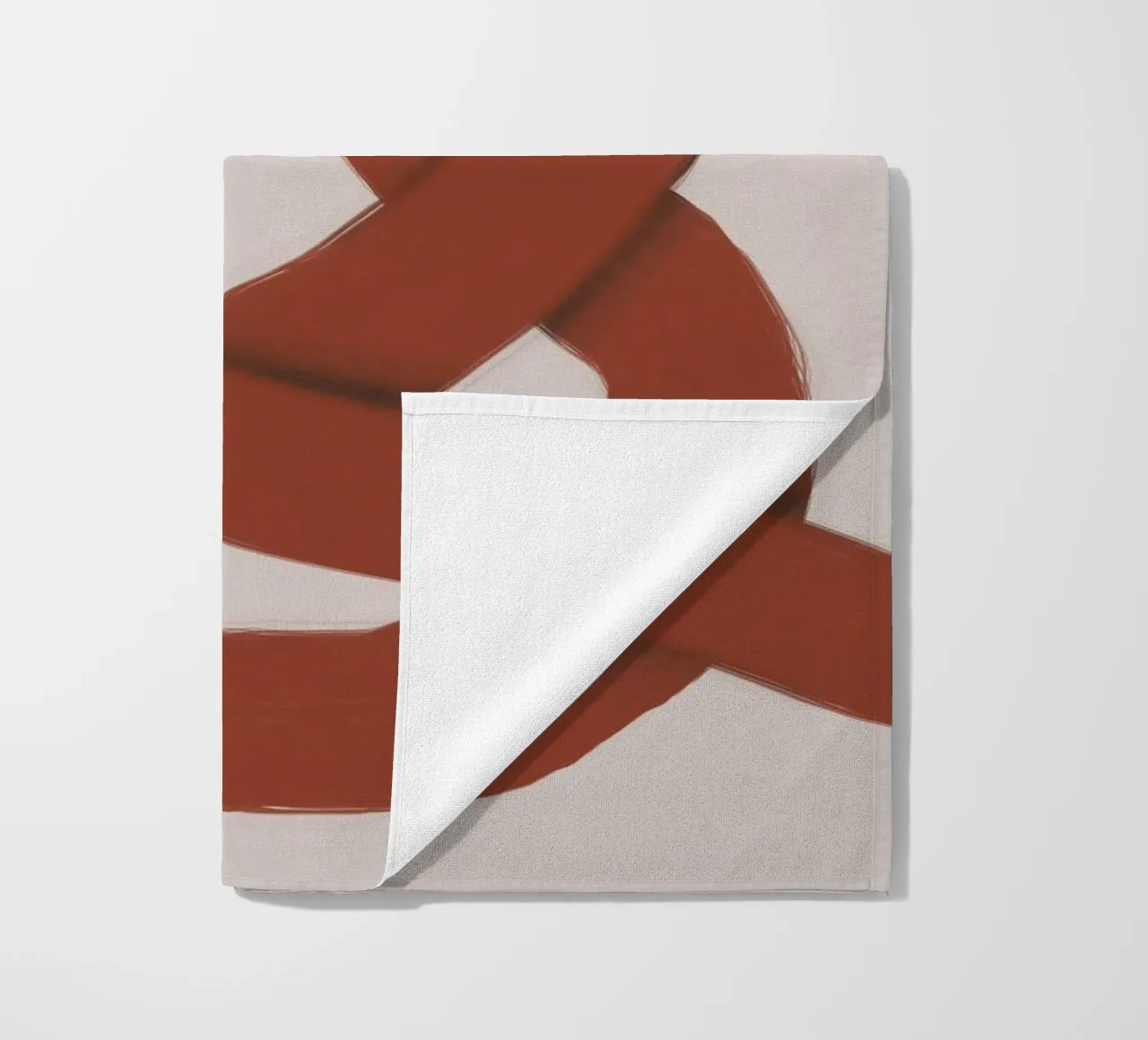 Interlocking red beach towel by Little Dean