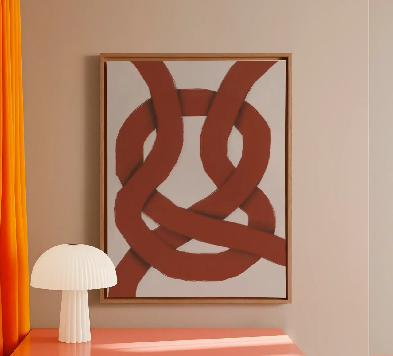 Interlocking red canvas by Little Dean