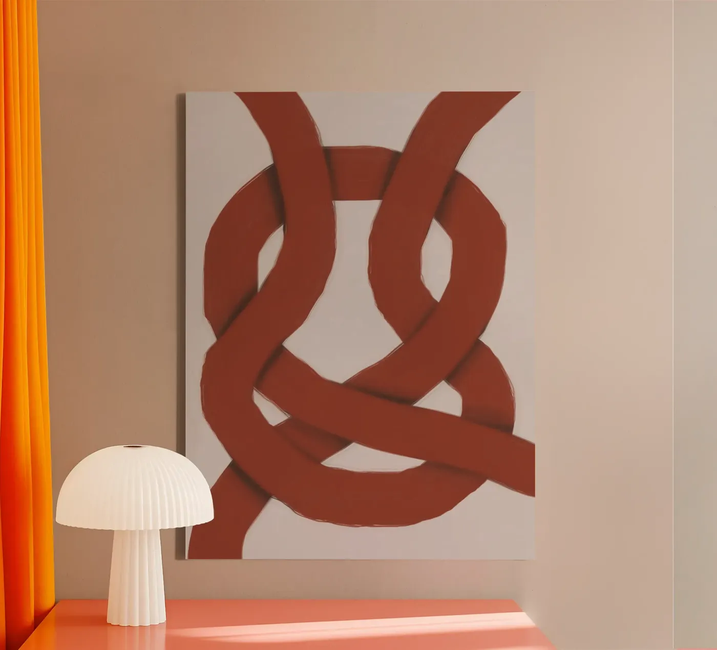 Rosso ad incastro tela da Little Dean