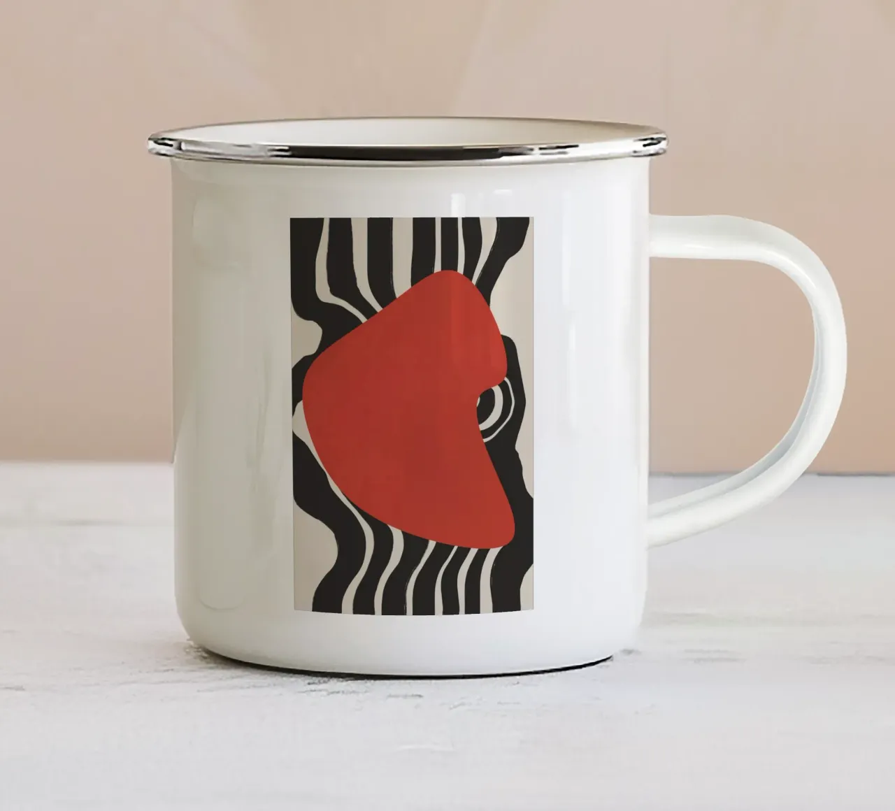 Rosso ordito tazza in smalto da Little Dean