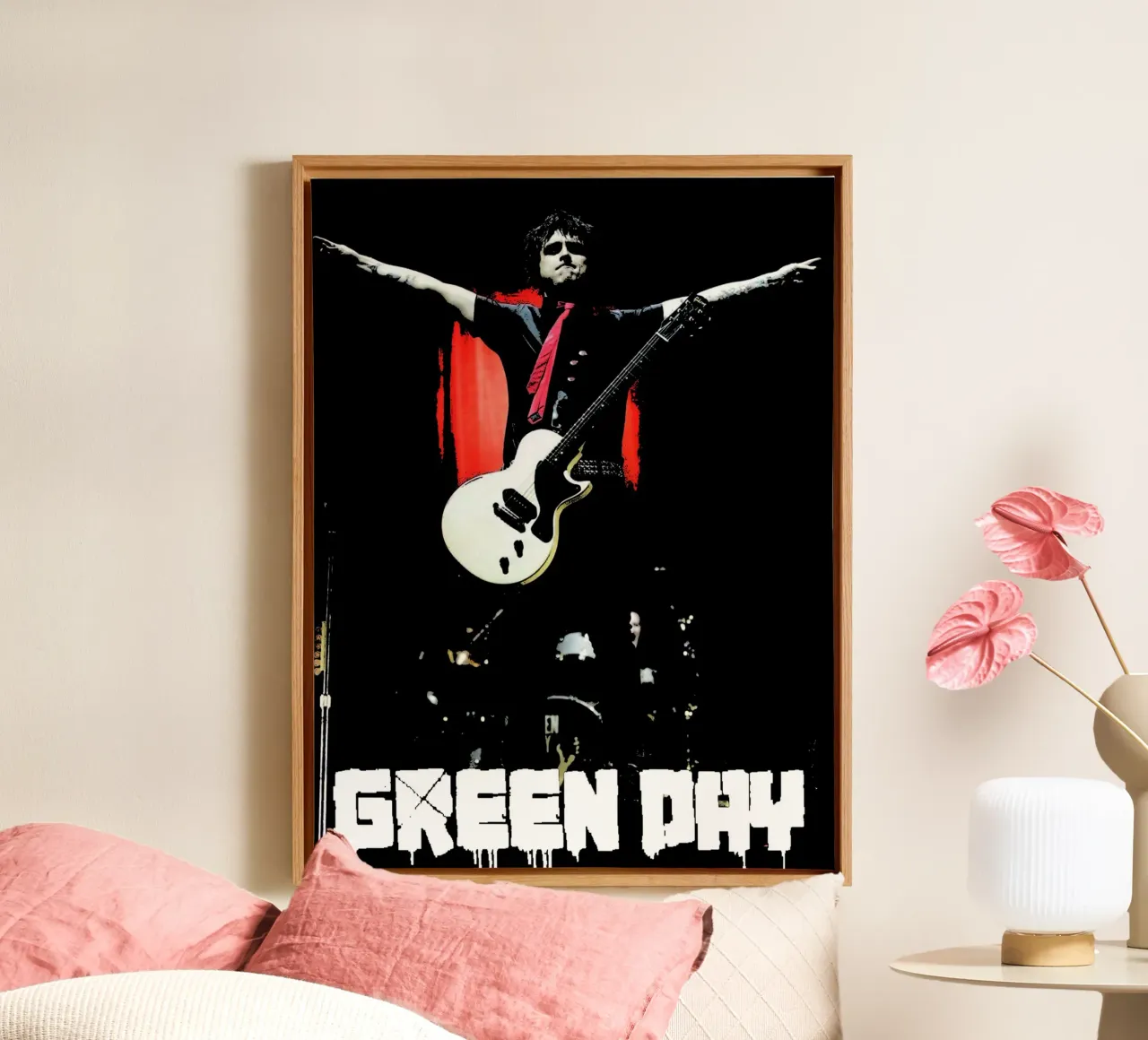 Green Day band music punk 7 Art canvas by music soul
