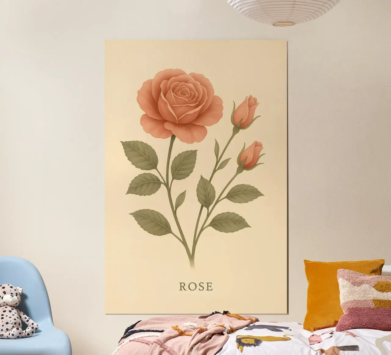 Vintage Rose Illustration – Minimal Botanical Art Print carta hahnemühle da Creative.Mind