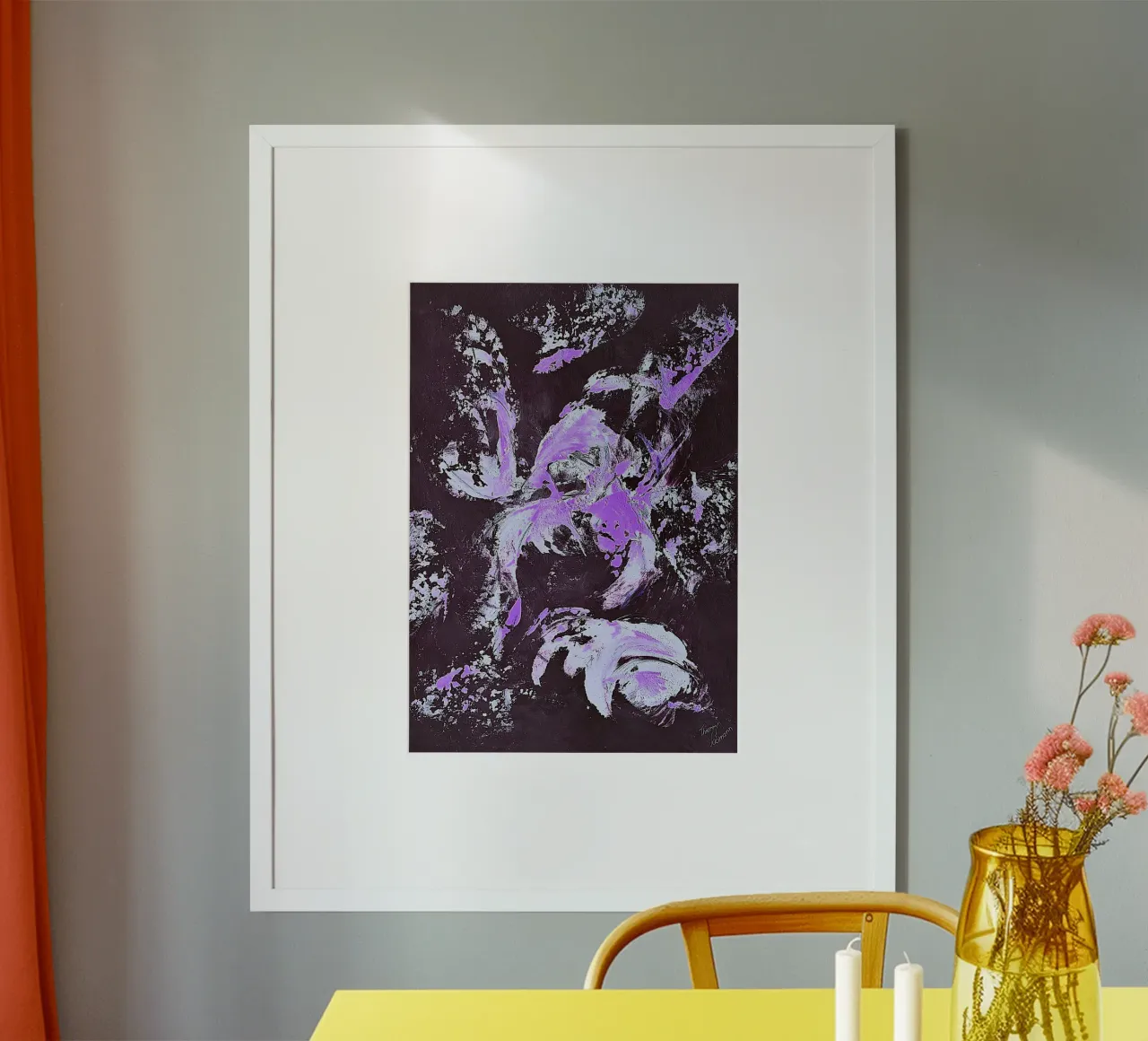 IDEAL GIFT 56 invers poster con telaio in plastica da Thierry Vobmann Abstract painting