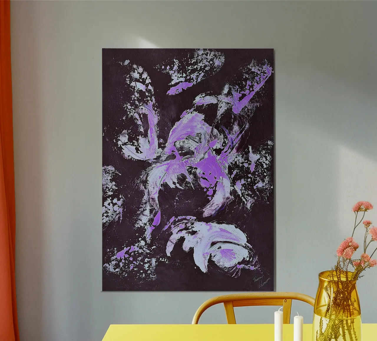 IDEAL GIFT 56 invers poster con telaio in plastica da Thierry Vobmann Abstract painting