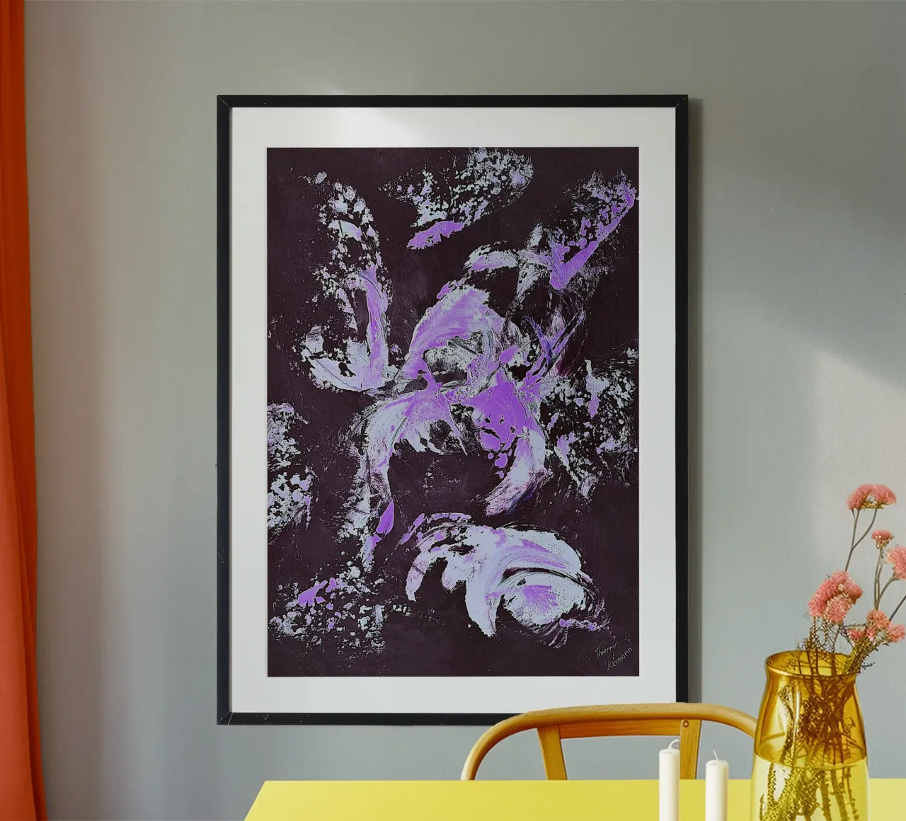 IDEAL GIFT 56 invers poster con telaio in plastica da Thierry Vobmann Abstract painting