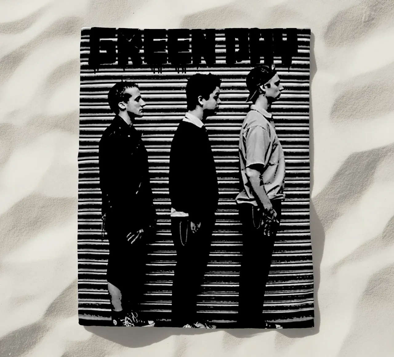 Green Day Band Musik Punk 5 Kunst Strandtuch von music soul