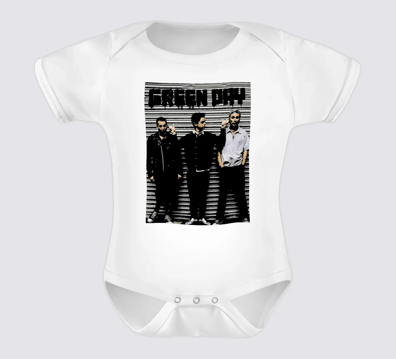 Green Day band music 5 Art short-sleeve baby romper by music soul
