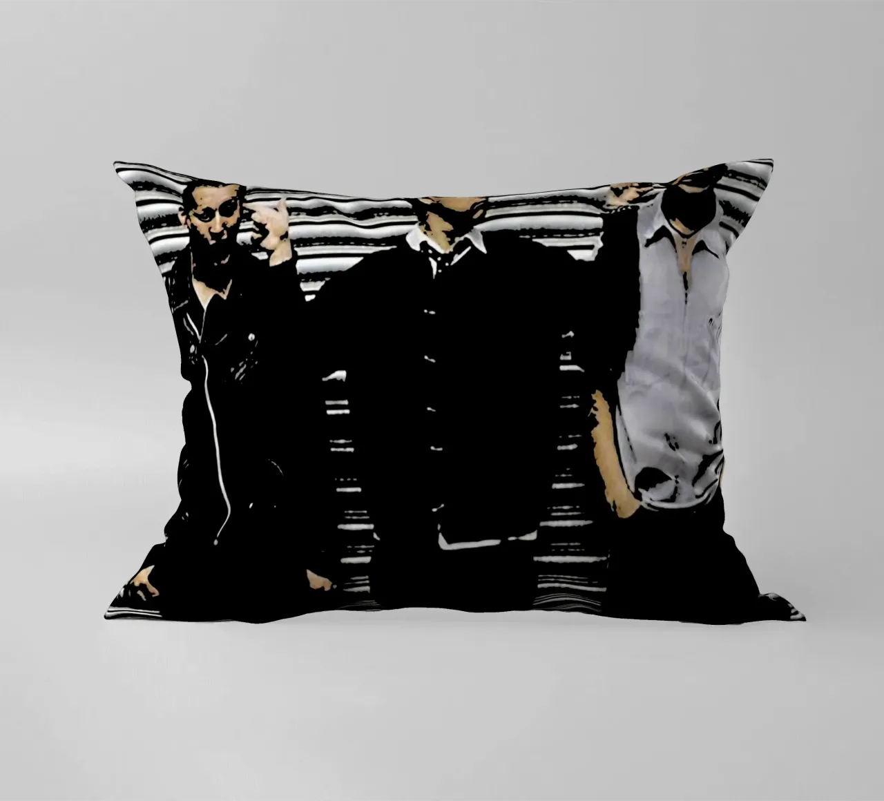 Green Day band music 5 Art decorative cushion by music soul