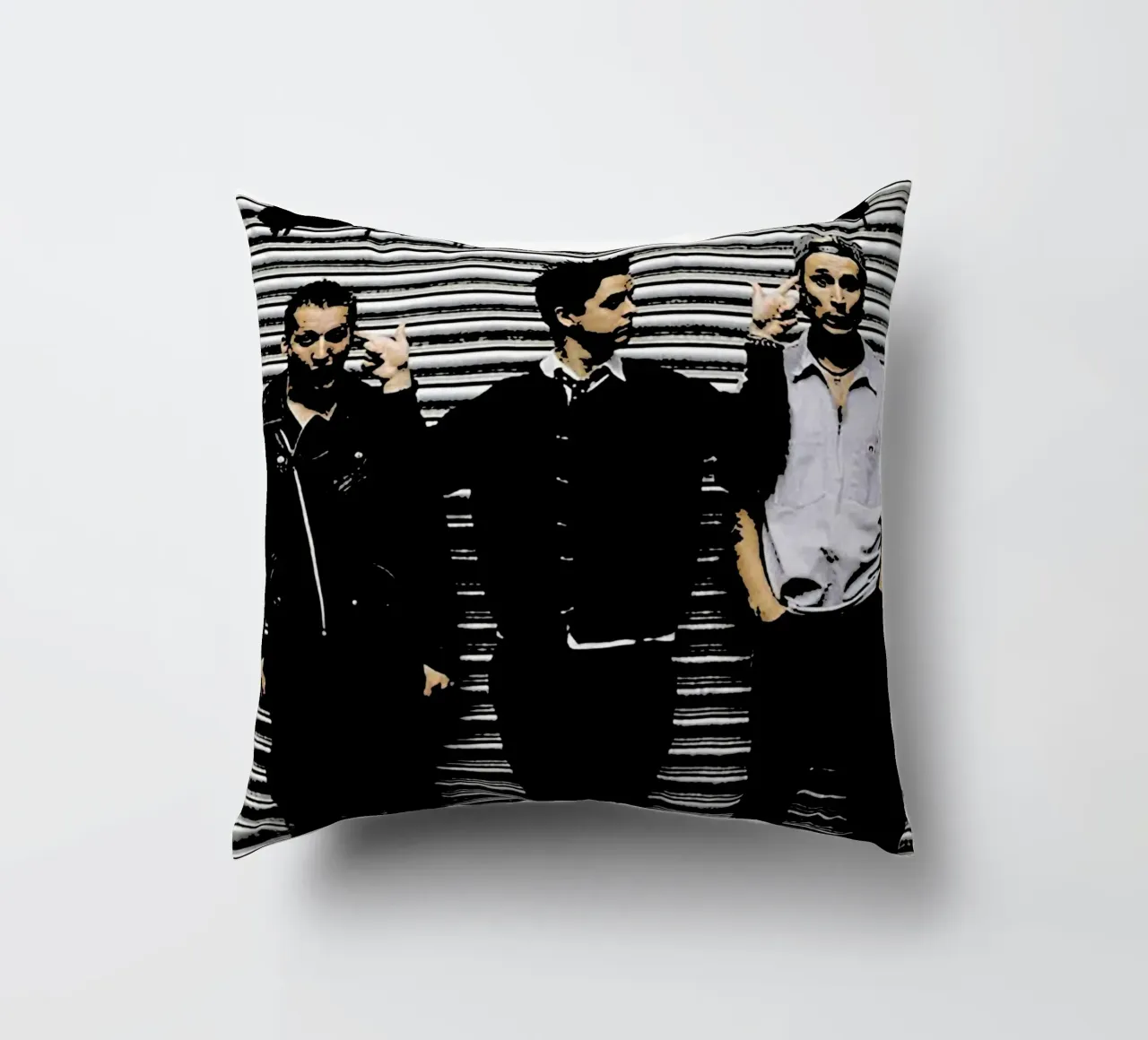 Green Day band music 5 Art decorative cushion by music soul