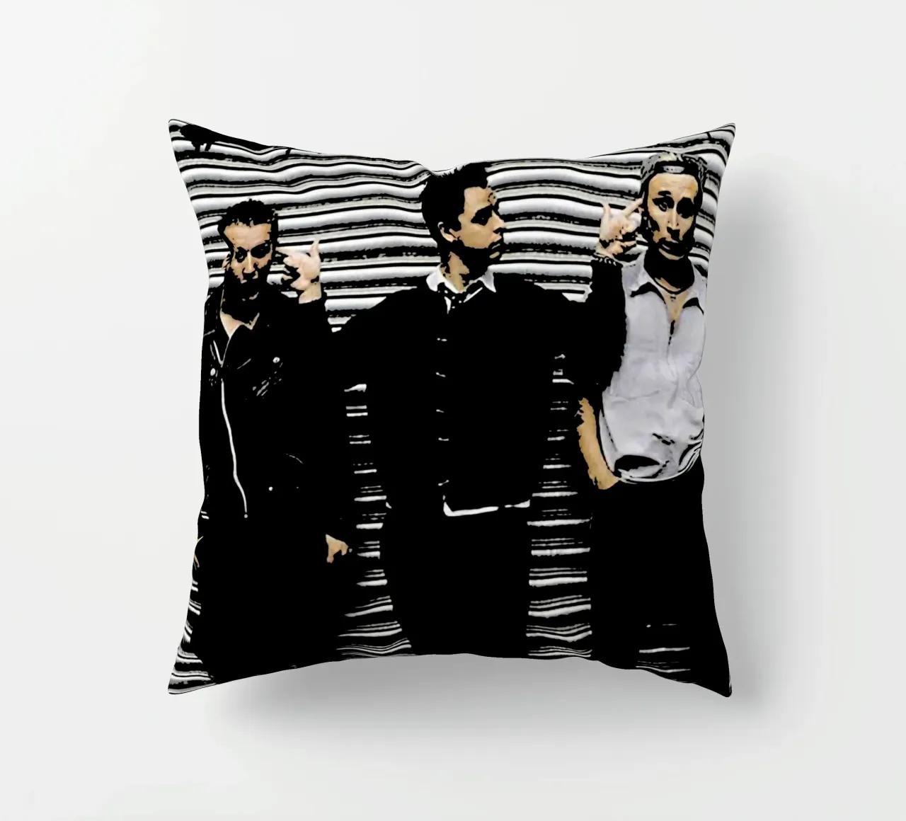 Green Day band music 5 Art decorative cushion by music soul