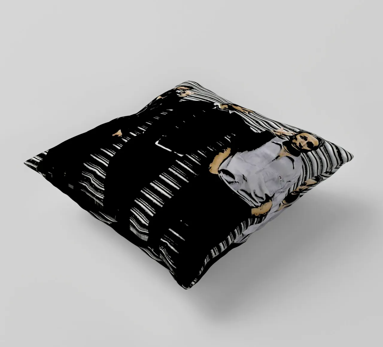 Green Day band music 5 Art decorative cushion by music soul