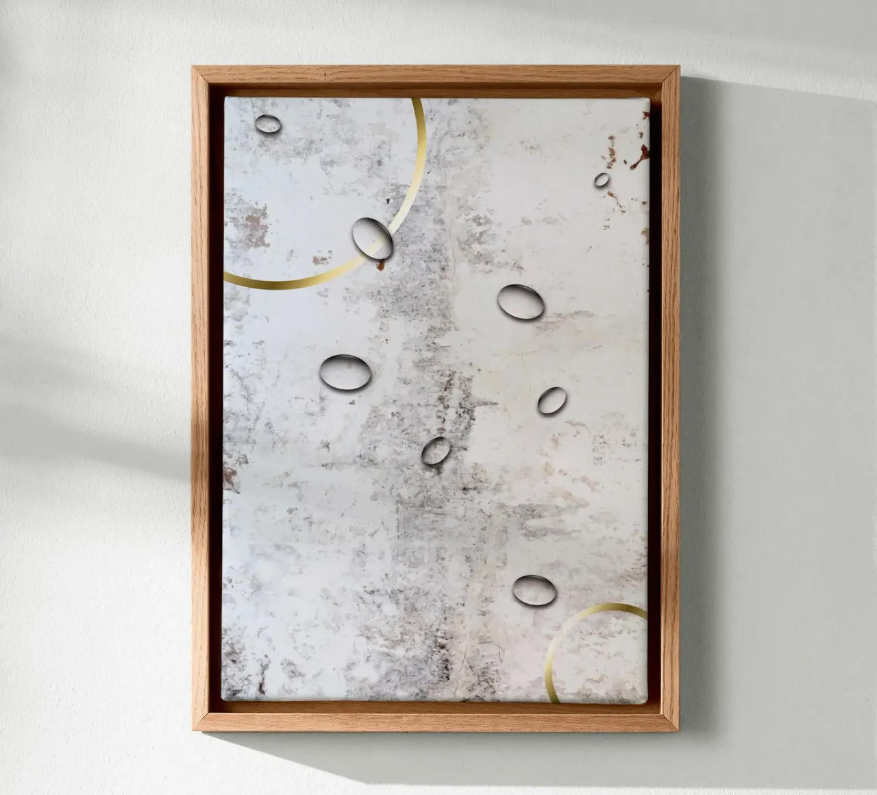 Abstract White tela con Cornice a cassetta da DesignDoula Grafik