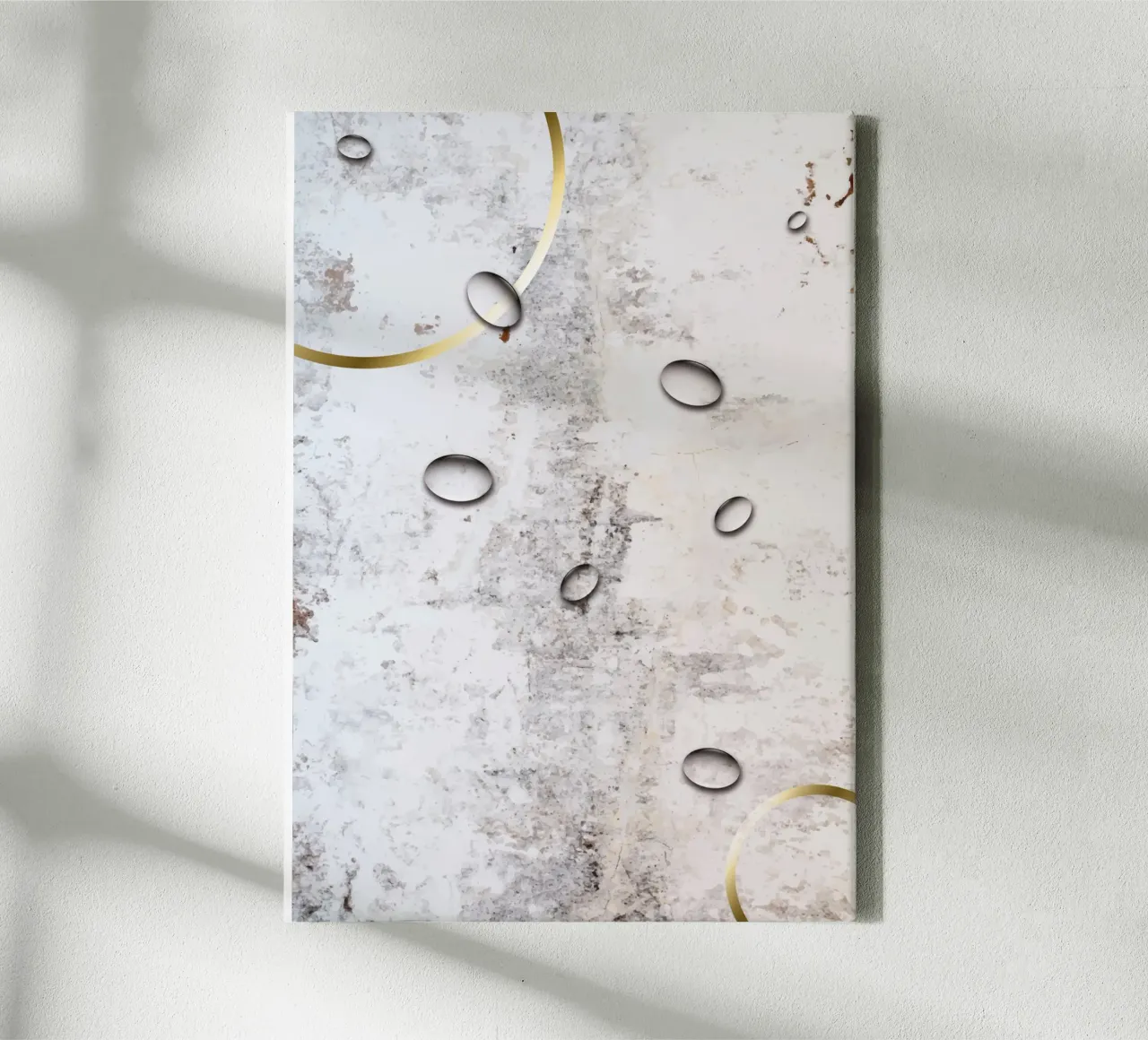 Abstract White tela con Cornice a cassetta da DesignDoula Grafik