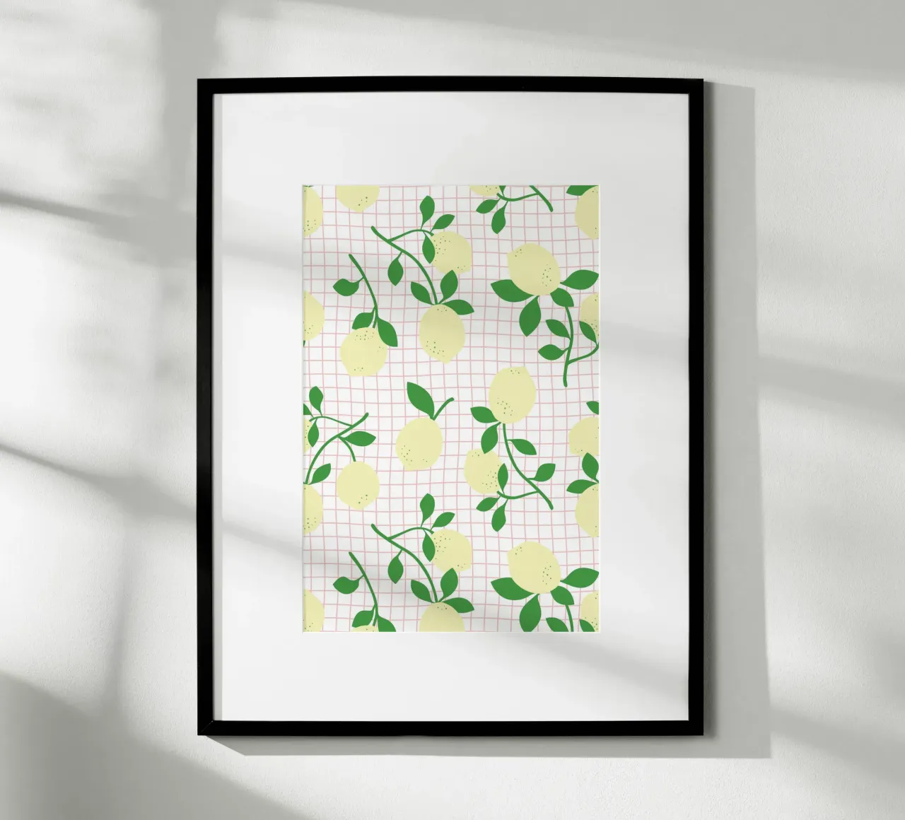 Limoni Pattern poster da Palmartprints