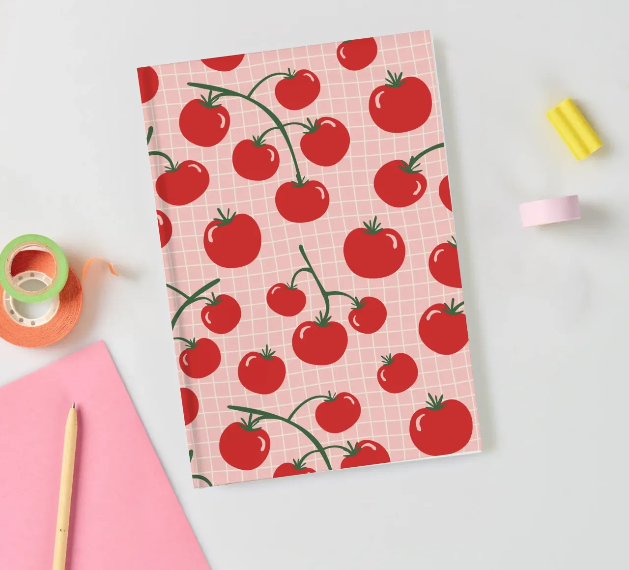 Pomodori Pattern notebook by Palmartprints