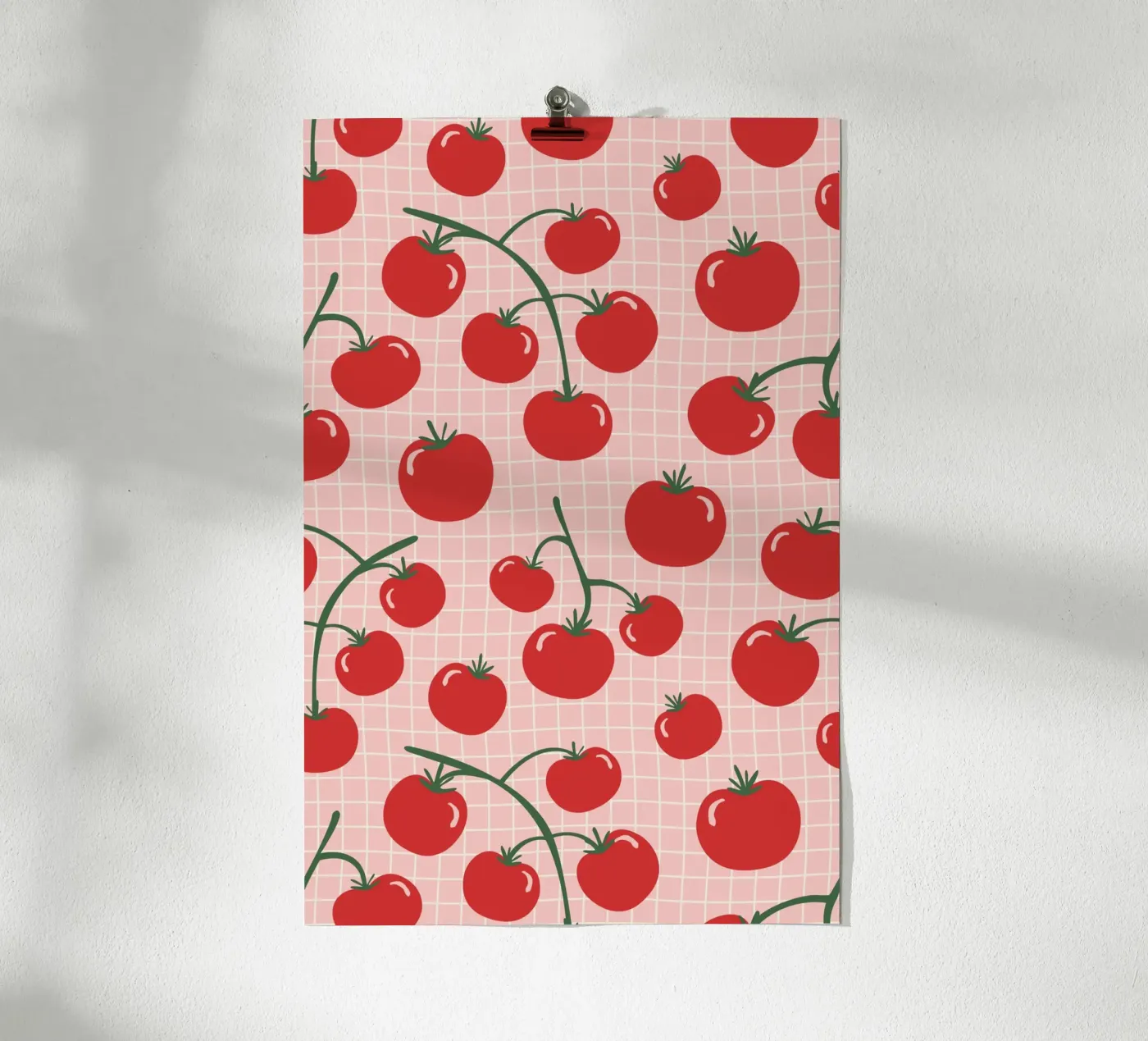 Pomodori Pattern poster da Trend Collection by Palmartprints