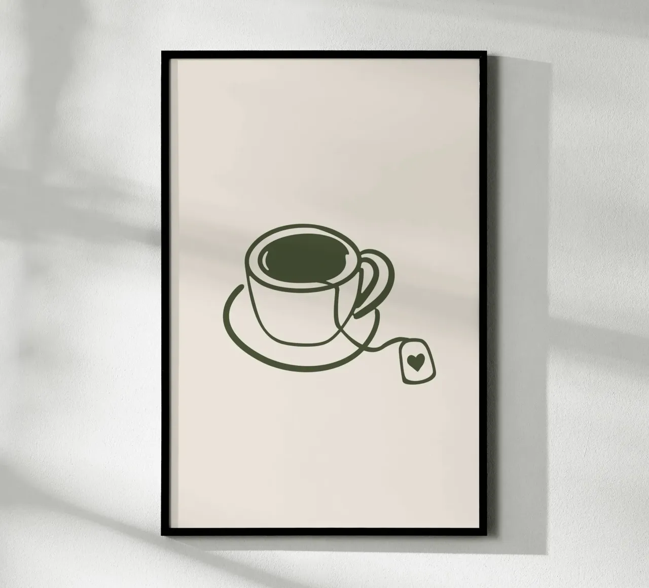 Cup of Tea poster con telaio in alluminio da karenmenzenbach