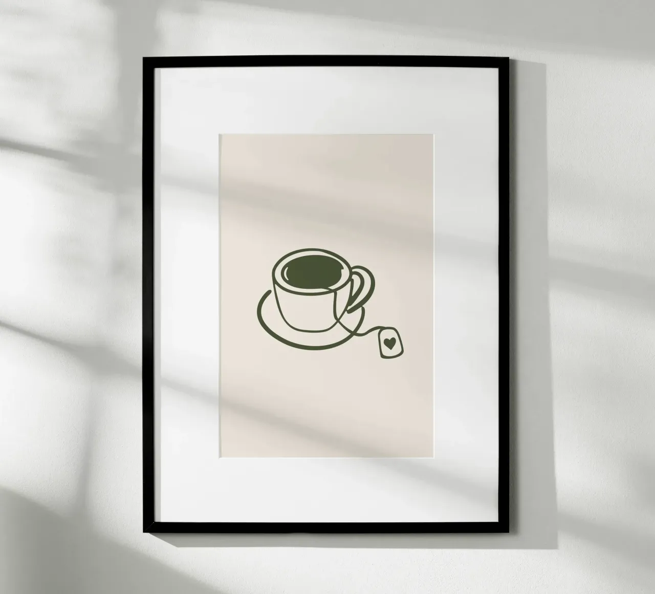 Cup of Tea poster con telaio in alluminio da karenmenzenbach