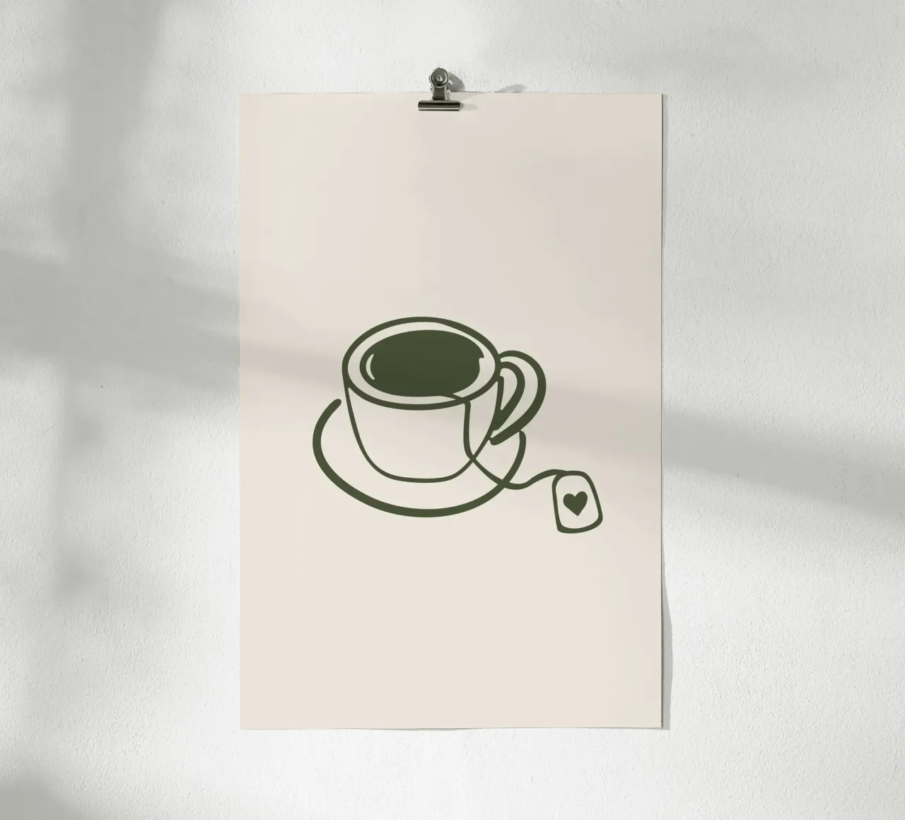 Cup of Tea poster con telaio in alluminio da karenmenzenbach