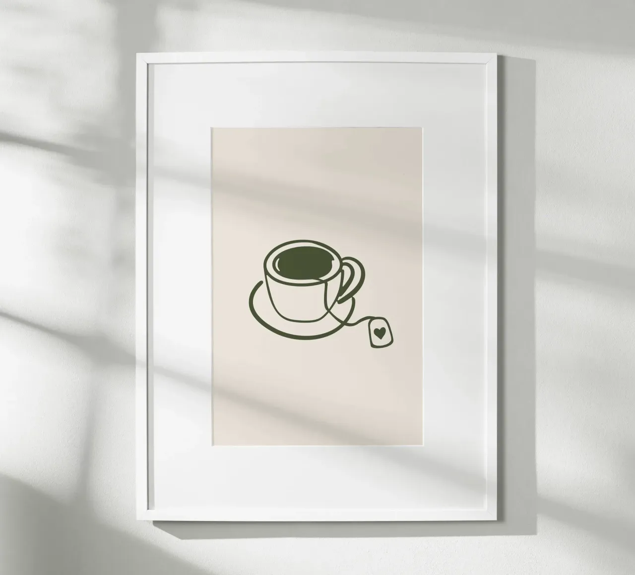 Cup of Tea poster con telaio in alluminio da karenmenzenbach