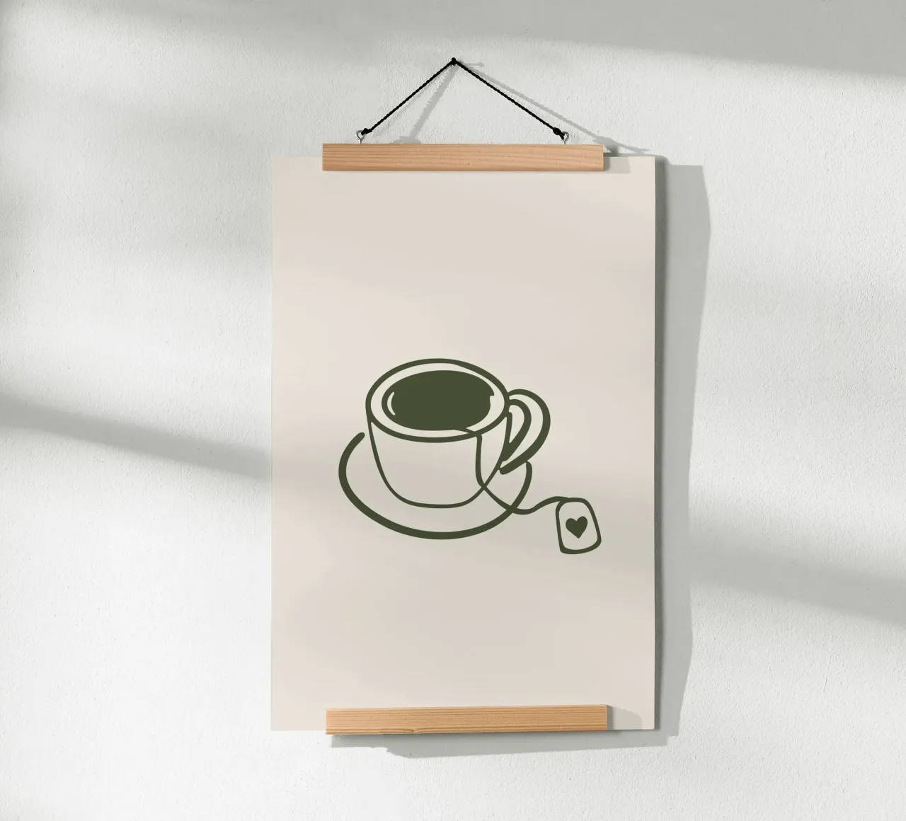 Cup of Tea poster con telaio in alluminio da karenmenzenbach
