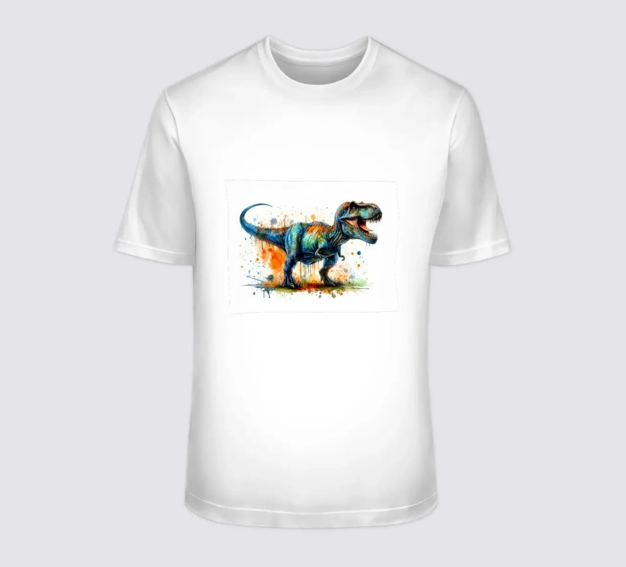 Dipinto colorato ad acquerello del Tyrannosaurus Rex t-shirt da 🥝 KIWI STORE