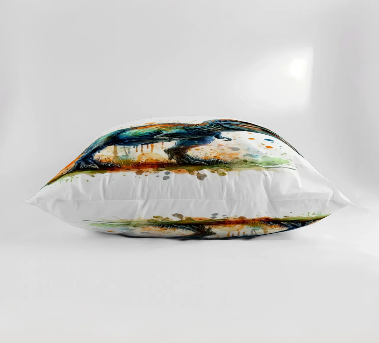 Dipinto colorato ad acquerello del Tyrannosaurus Rex cuscino da 🥝 KIWI STORE