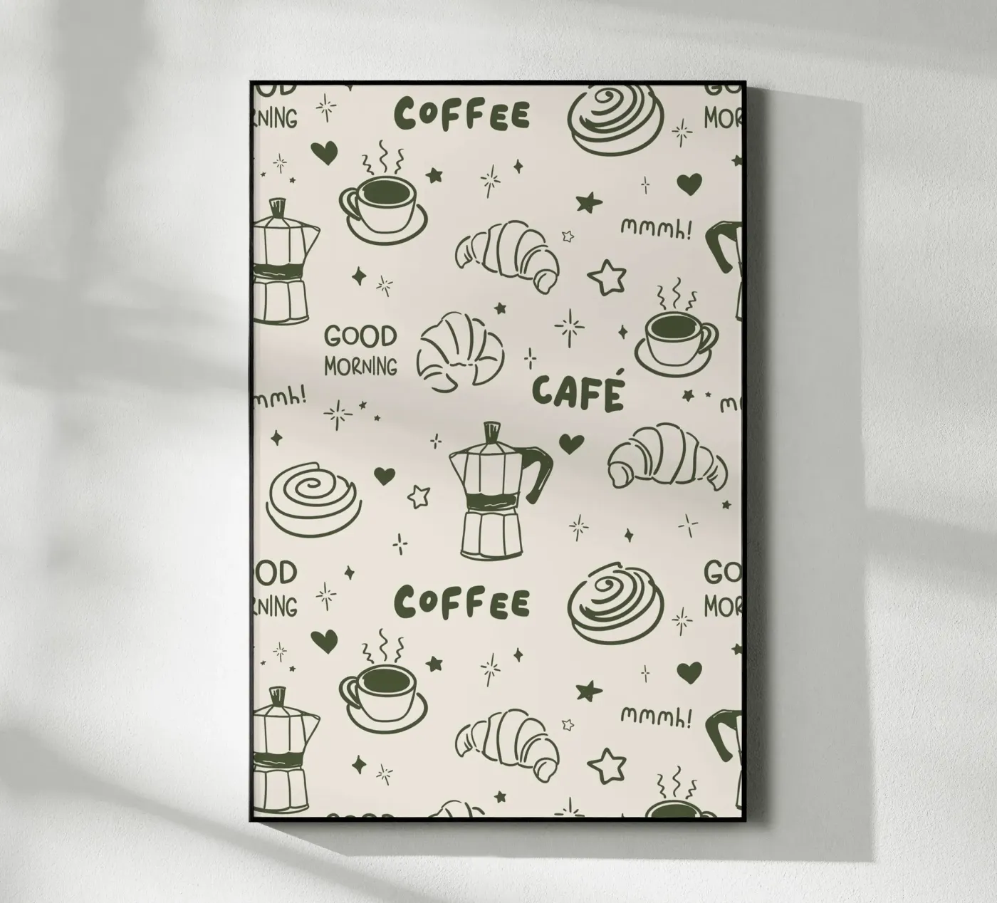 Coffee Lover Pattern plexiglass da Trend Collection by Palmartprints