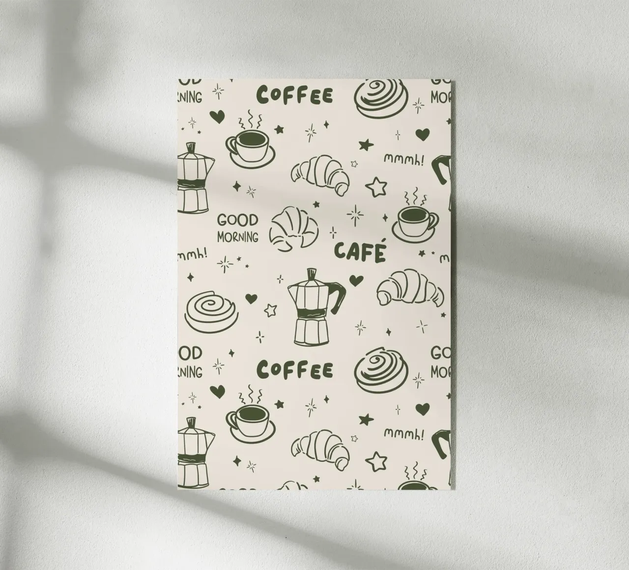 Coffee Lover Pattern plexiglass da Palmartprints