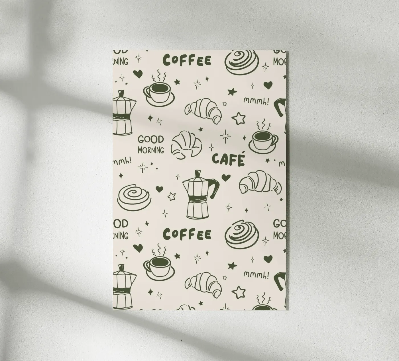 Coffee Lover Pattern plexiglass da Trend Collection by Palmartprints