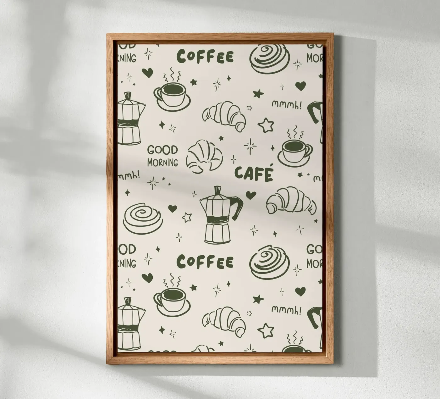 Coffee Lover Pattern pannello forex da Trend Collection by Palmartprints