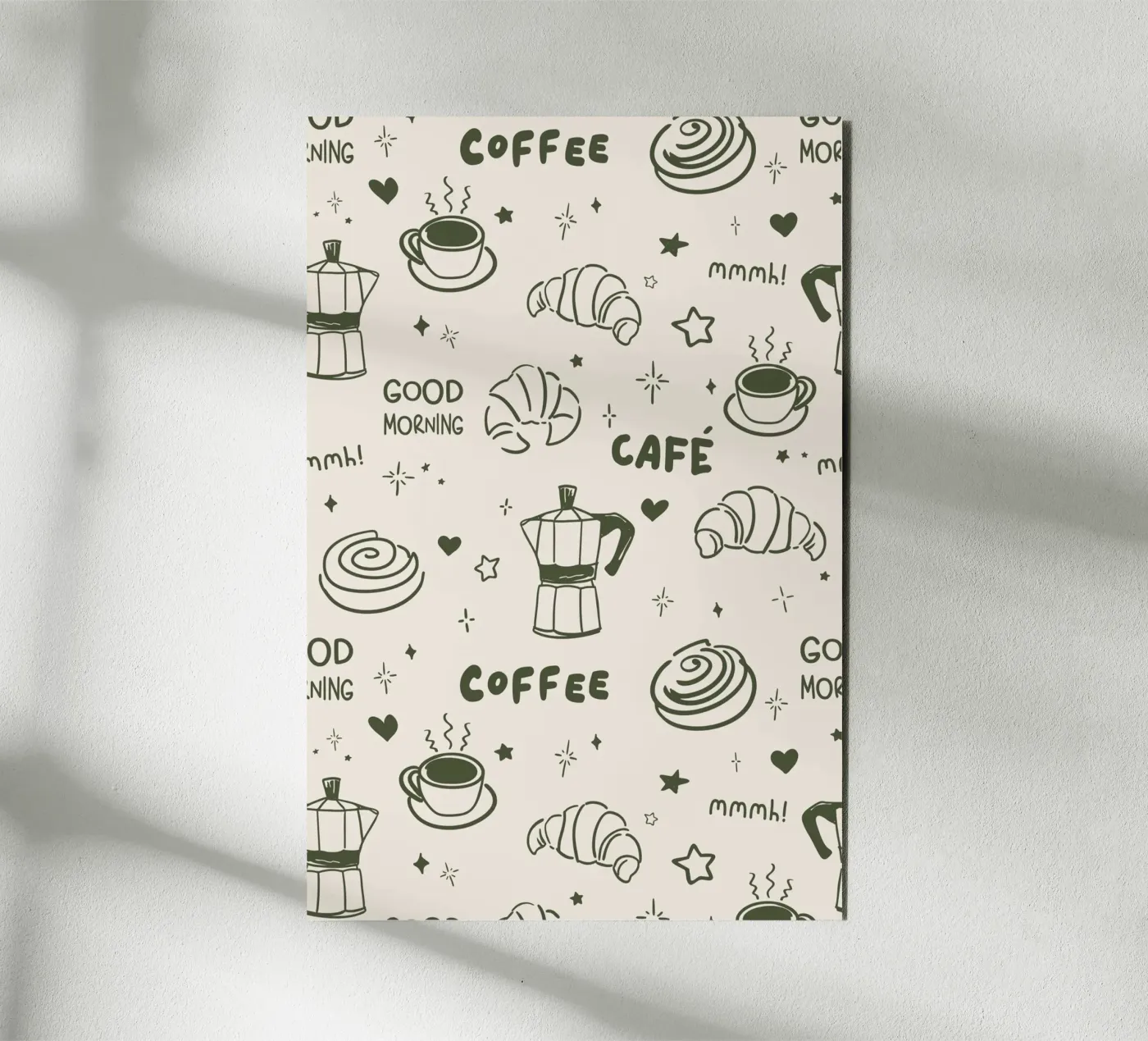 Coffee Lover Pattern pannello forex da Trend Collection by Palmartprints