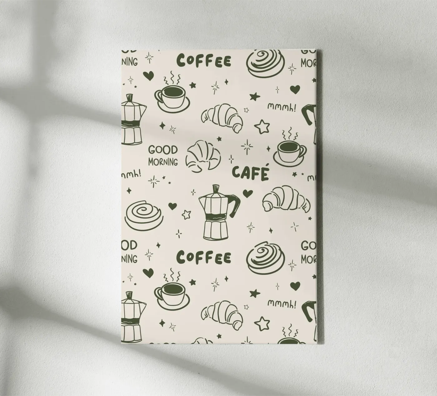 Coffee Lover Pattern tela da Trend Collection by Palmartprints