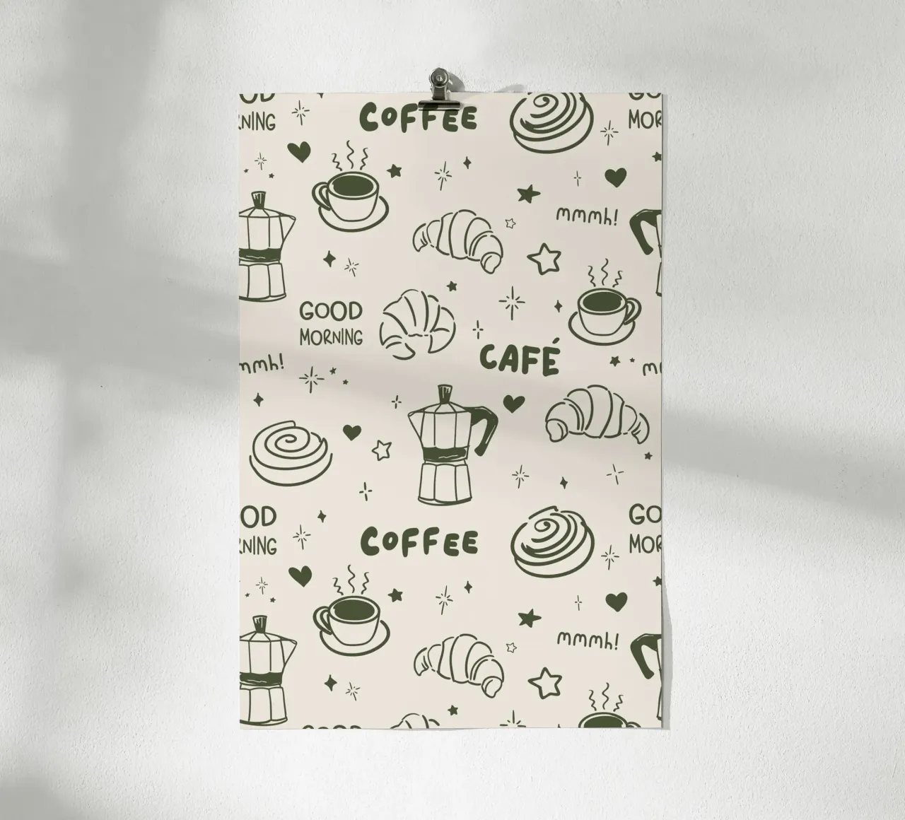 Coffee Lover Pattern poster da Palmartprints