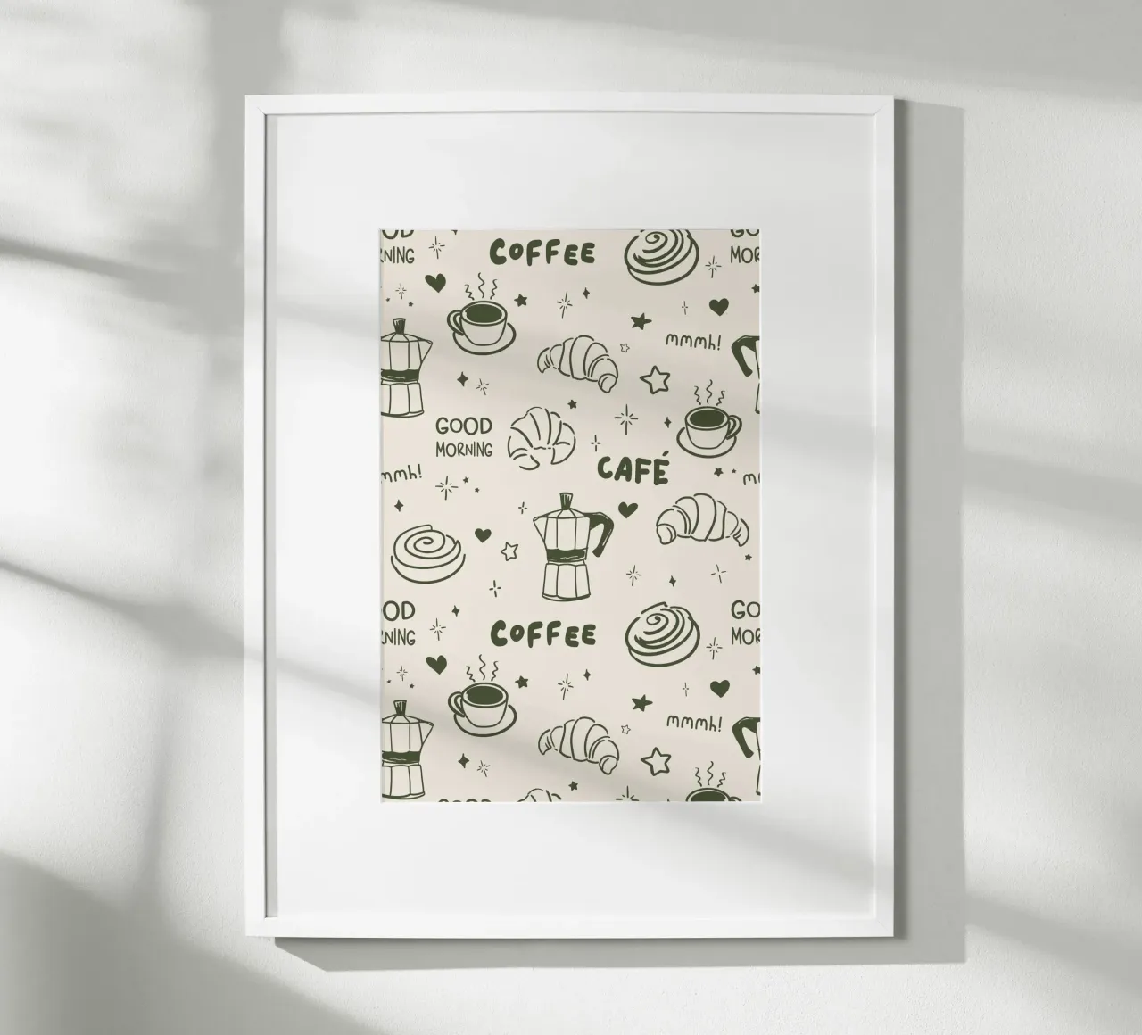 Coffee Lover Pattern poster da Palmartprints