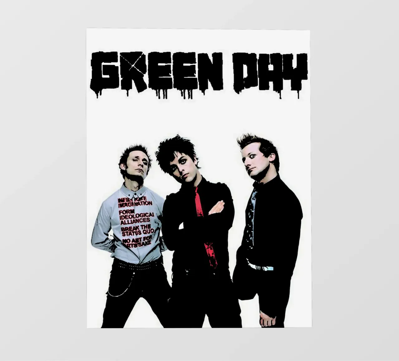 Green Day Band Musik Punk 3 Kunst Backlit Folie von music soul