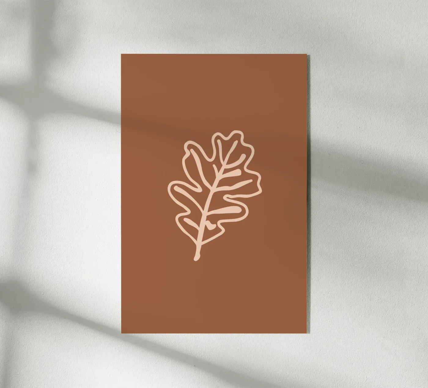 Autumn Leaf brown plexiglass da Trend Collection by Palmartprints