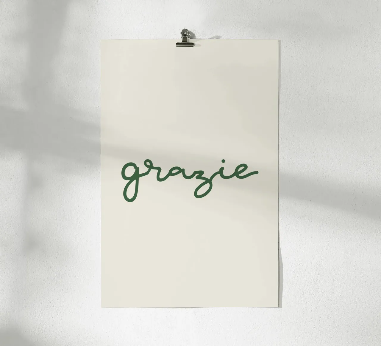 Grazie poster da Trend Collection by Palmartprints