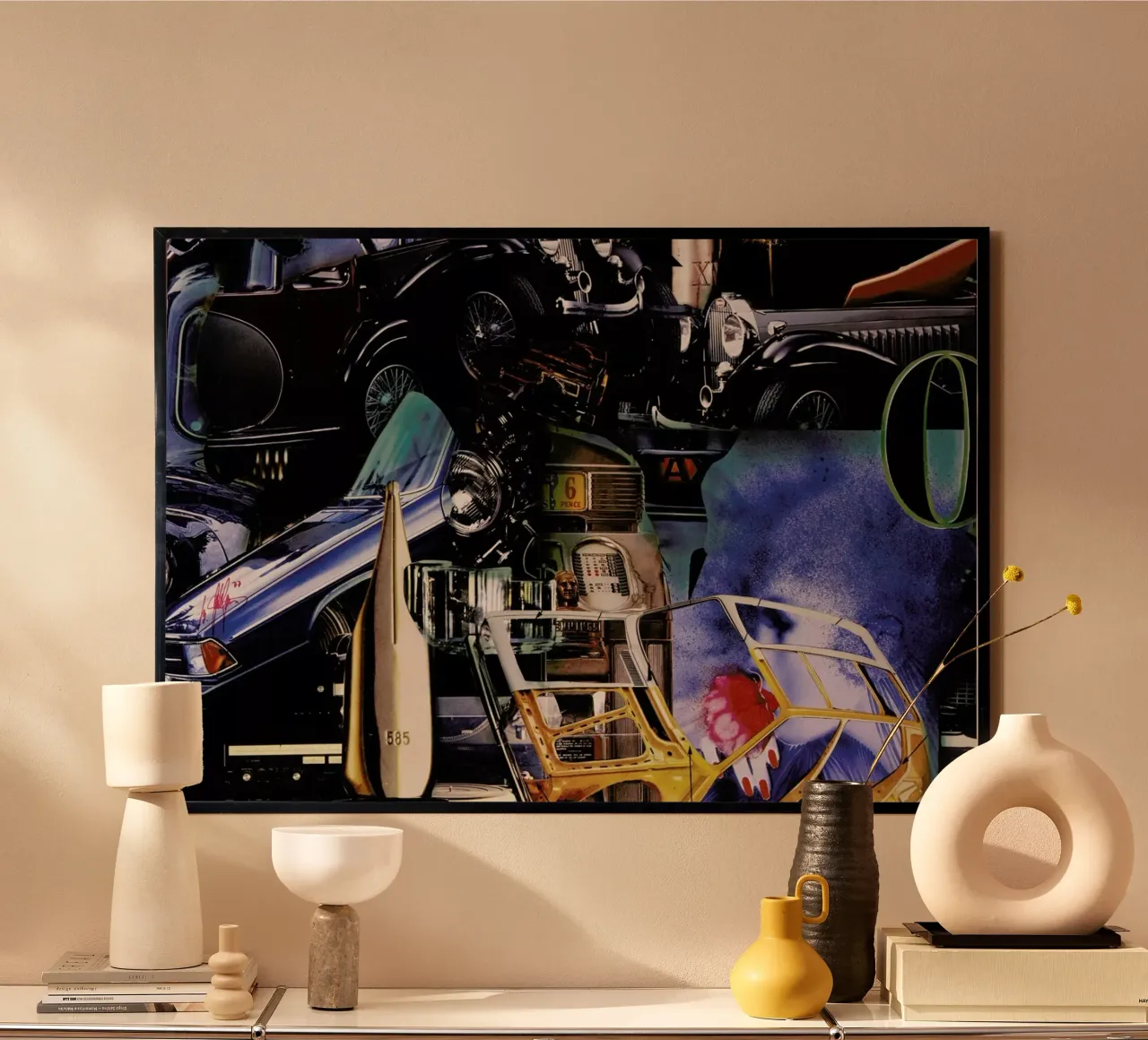 Value 585, 1980 poster con telaio in legno da Gothans Papierwelten