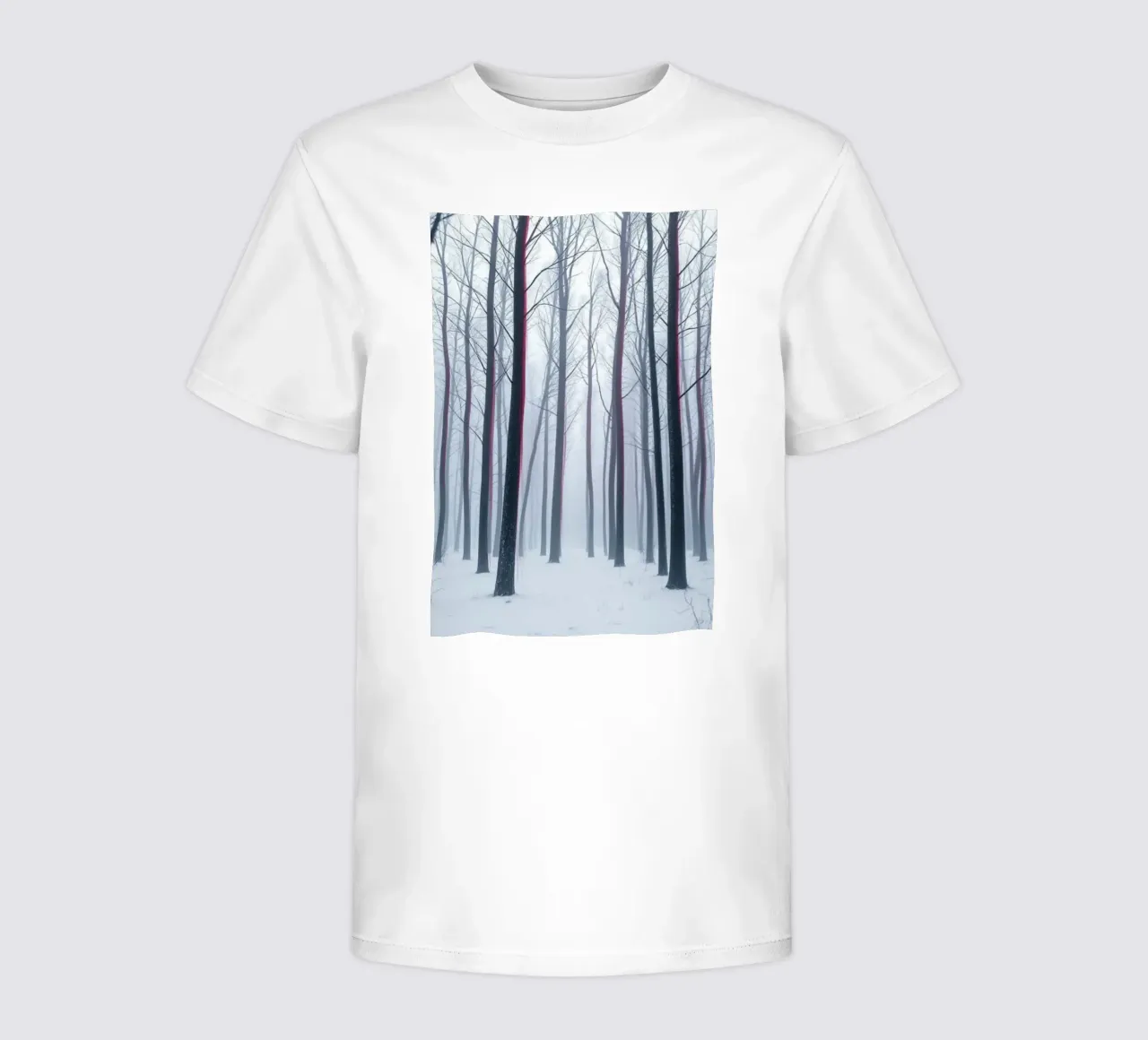 Sussurri dell'abbraccio invernale: Un percorso mistico nella foresta attraverso t-shirt bambini da Artistic-shop