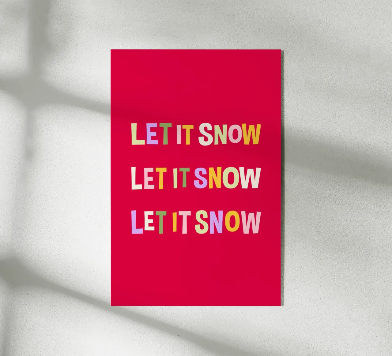 Let it Snow plexiglass da Palmartprints
