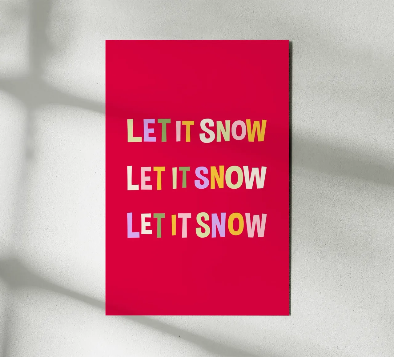 Let it Snow alluminio dibond da karenmenzenbach