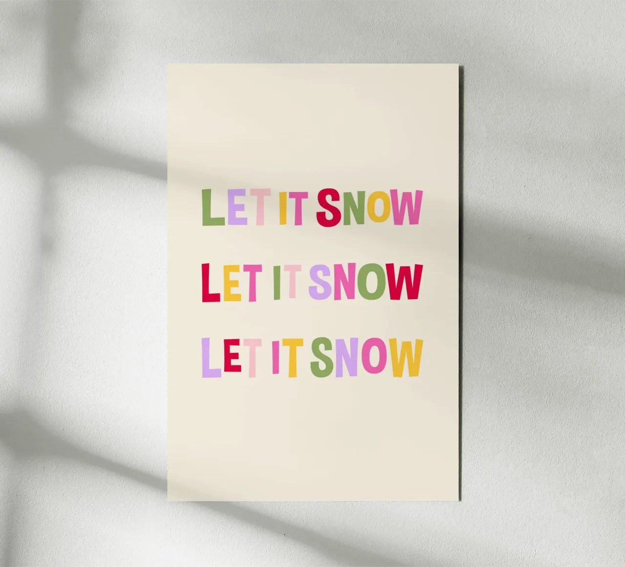 Let it Snow alluminio dibond da karenmenzenbach