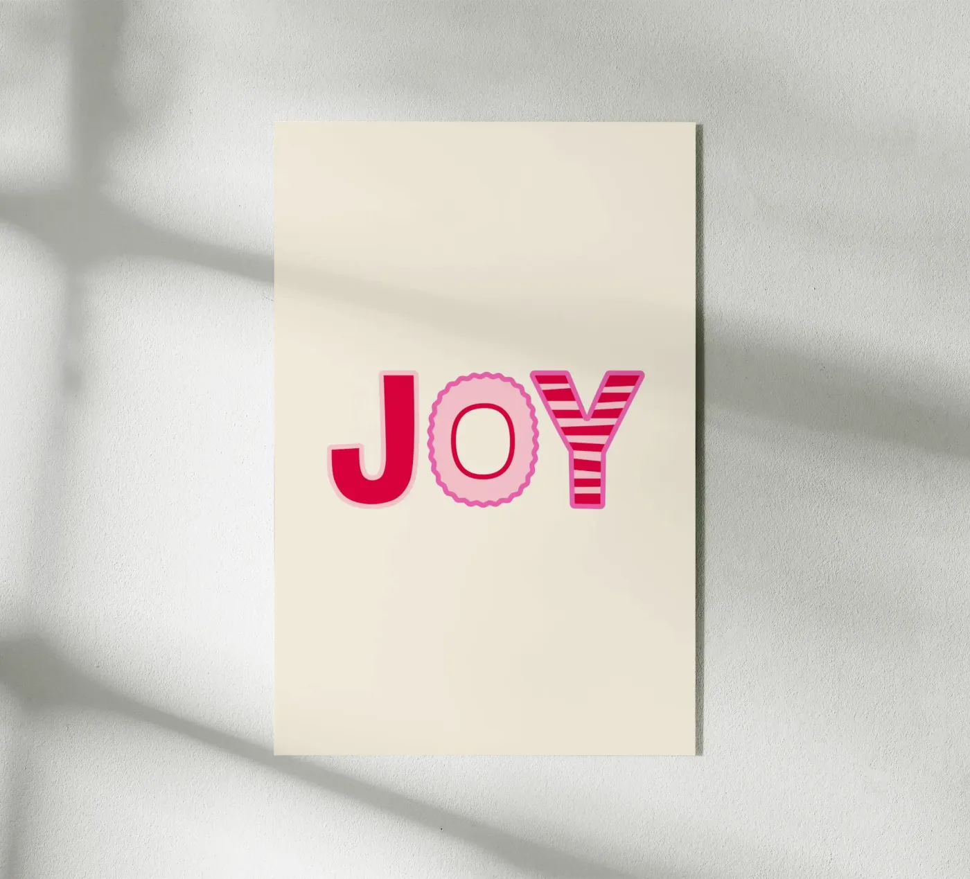 Joy acryl van Xmas Collection by Palmartprints