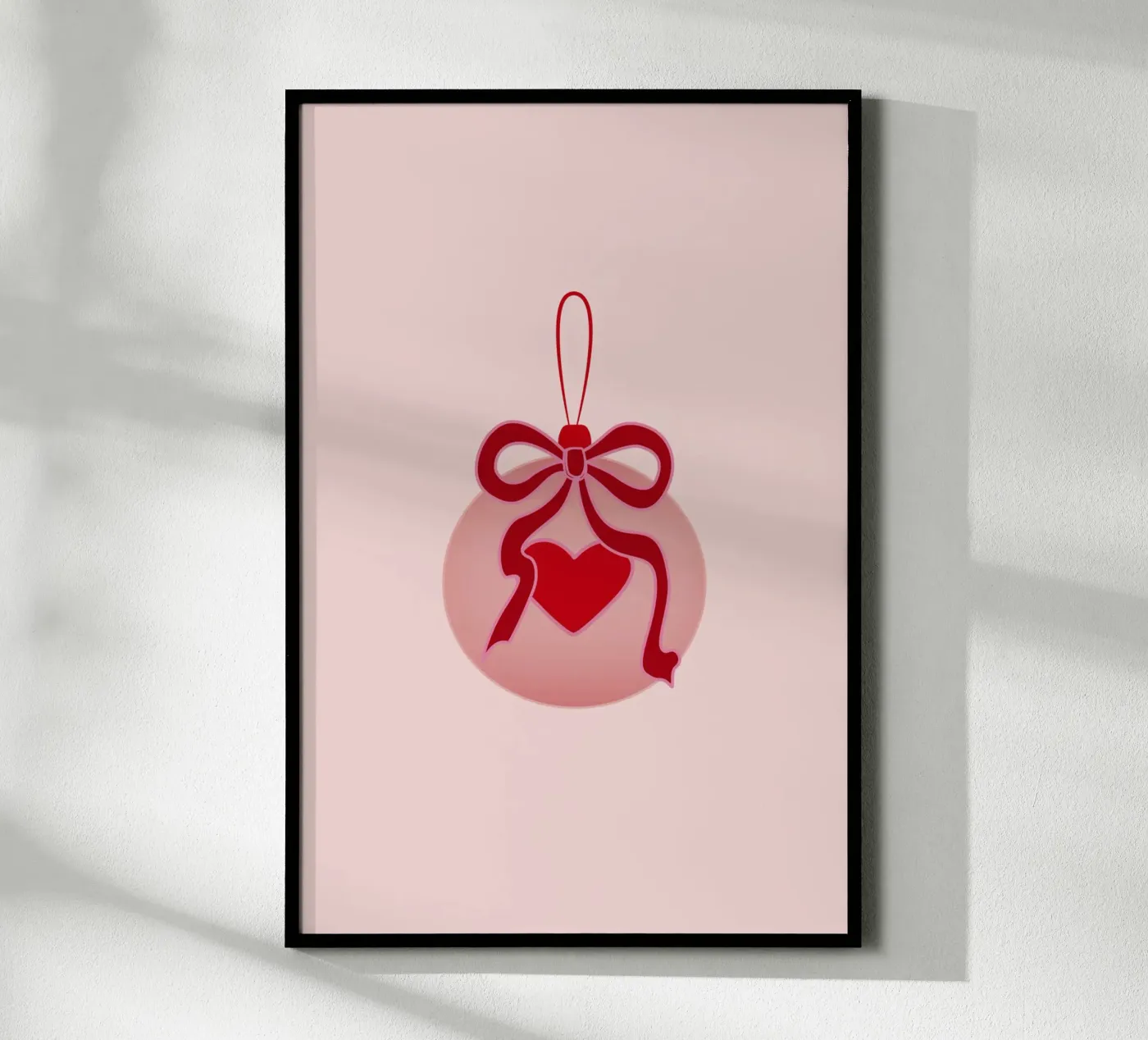 Christmas Ball with Heart poster by Xmas Collection by Palmartprints