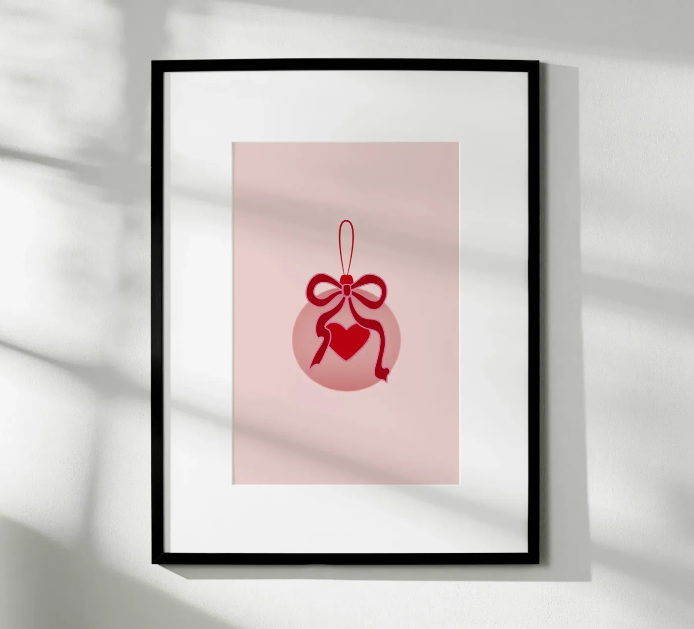 Christmas Ball with Heart poster by Xmas Collection by Palmartprints