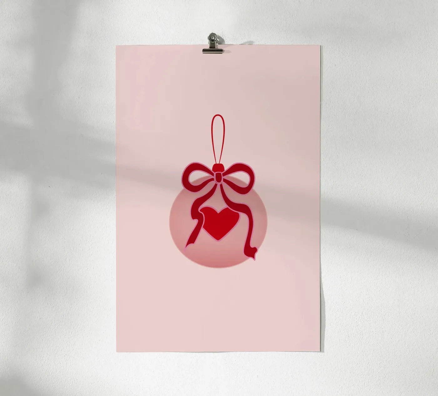 Christmas Ball with Heart poster by Xmas Collection by Palmartprints